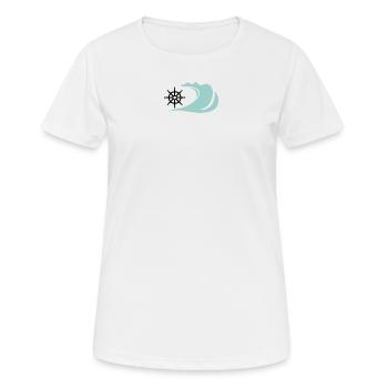 La vague - T-shirt respirant Femme - blanc - Devant - AI Model Female 172 dark (172cm)