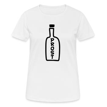 Flasche Prost - Frauen T-Shirt atmungsaktiv - Weiß - Vorne - AI Model Female 172 dark (172cm)