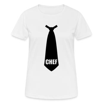 Chef - Frauen T-Shirt atmungsaktiv - Weiß - Vorne - AI Model Female 172 dark (172cm)