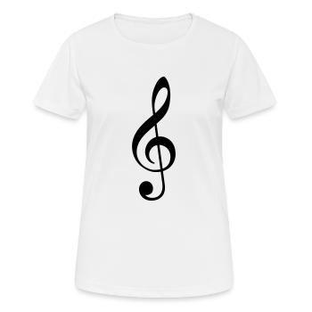 clef - Women's Breathable T-Shirt - white - Front - AI Model Female 172 dark (172cm)