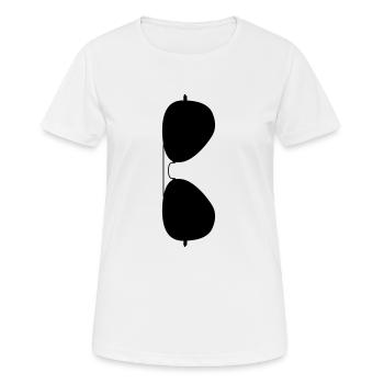Sonnenbrille - Frauen T-Shirt atmungsaktiv - Weiß - Vorne - AI Model Female 172 dark (172cm)