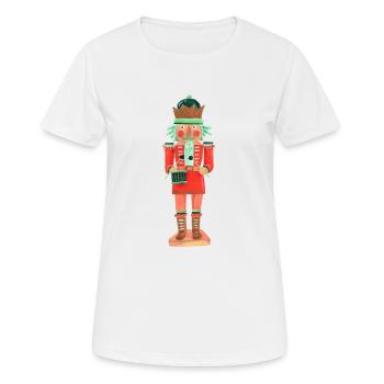 Casse-noix - T-shirt respirant Femme - blanc - Devant - AI Model Female 172 dark (172cm)