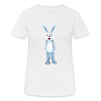 Lièvre bleu au nez rouge - T-shirt respirant Femme - blanc - Devant - AI Model Female 172 dark (172cm)