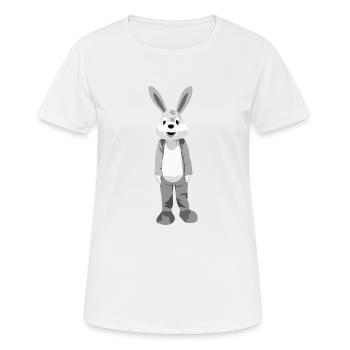 Lapin lapin rongeur en noir et blanc - T-shirt respirant Femme - blanc - Devant - AI Model Female 172 dark (172cm)