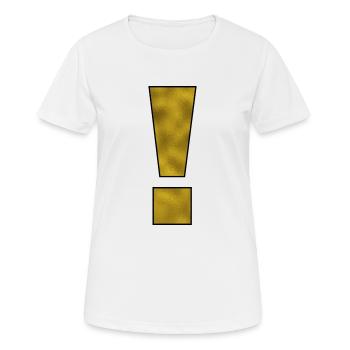 Ausrufezeichen Satzzeichen Gold - Frauen T-Shirt atmungsaktiv - Weiß - Vorne - AI Model Female 172 dark (172cm)