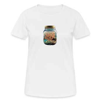 Korallen im Glas - Frauen T-Shirt atmungsaktiv - Weiß - Vorne - AI Model Female 172 dark (172cm)