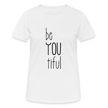 vous-même motivation motivation dire amour-propre - T-shirt respirant Femme - blanc - Devant - AI Model Female 172 dark (172cm)