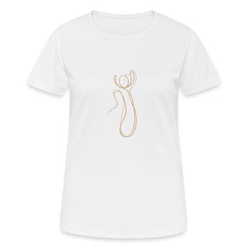 Fleur - T-shirt respirant Femme - blanc - Devant - AI Model Female 172 dark (172cm)