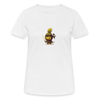 Ninjananas - T-shirt respirant Femme - blanc - Devant - AI Model Female 172 dark (172cm)