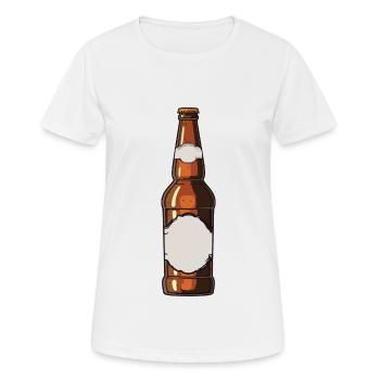 Beer Bottle Beer Drinking Symbol - Women's Breathable T-Shirt - white - Front - AI Model Female 172 dark (172cm)