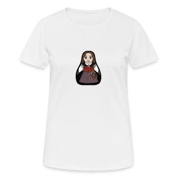 Ytterhogdalstinta - Frauen T-Shirt atmungsaktiv - Weiß - Vorne - AI Model Female 172 dark (172cm)