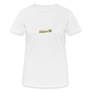 Je crois en toi - T-shirt respirant Femme - blanc - Devant - AI Model Female 172 dark (172cm)