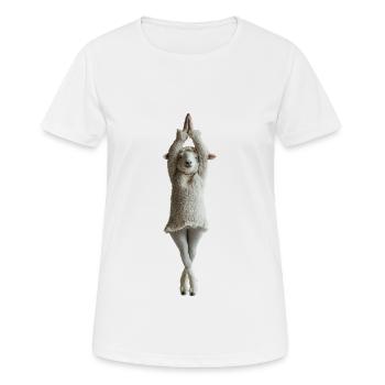 Schaf - Frauen T-Shirt atmungsaktiv - Weiß - Vorne - AI Model Female 172 dark (172cm)