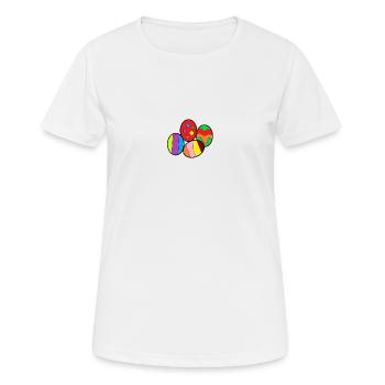 Oeufs de Pâques - T-shirt respirant Femme - blanc - Devant - AI Model Female 172 dark (172cm)
