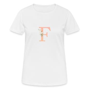 F Monogram, Minimal, Pastel, Floral - Women's Breathable T-Shirt - white - Front - AI Model Female 172 dark (172cm)