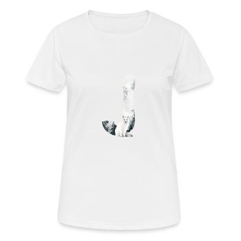 J – decorative character – winter - Women's Breathable T-Shirt - white - Front - AI Model Female 172 dark (172cm)