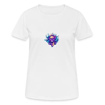 Skull - Frauen T-Shirt atmungsaktiv - Weiß - Vorne - AI Model Female 172 dark (172cm)