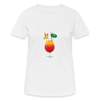 Summer Vibes - T-shirt respirant Femme - blanc - Devant - AI Model Female 172 dark (172cm)