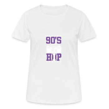 90 ger hip hop breakdance - Frauen T-Shirt atmungsaktiv - Weiß - Vorne - AI Model Female 172 dark (172cm)