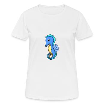 Sea horse - Women's Breathable T-Shirt - white - Front - AI Model Female 172 dark (172cm)