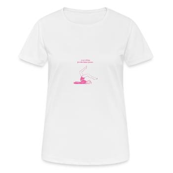 Citations non motivantes - à la recherche de la paix - T-shirt respirant Femme - blanc - Devant - AI Model Female 172 dark (172cm)