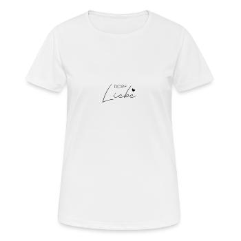 Dorf Liebe - Frauen T-Shirt atmungsaktiv - Weiß - Vorne - AI Model Female 172 dark (172cm)