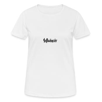 Influencer - Women's Breathable T-Shirt - white - Front - AI Model Female 172 dark (172cm)