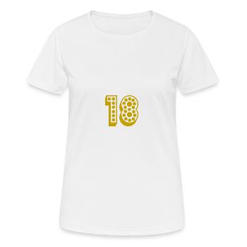 HAPPY BIRTHDAY. HAPPY BIRTHDAY. ANNIVERSARY. - Women's Breathable T-Shirt - white - Front - AI Model Female 172 dark (172cm)