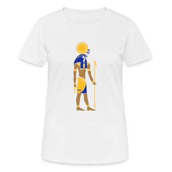 RA Dieu de l'Egypte - T-shirt respirant Femme - blanc - Devant - AI Model Female 172 dark (172cm)