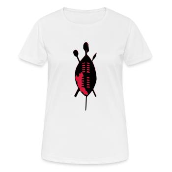 Zulu Shield - Women's Breathable T-Shirt - white - Front - AI Model Female 172 dark (172cm)