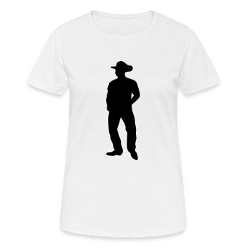Line Dance - Country Music - Western - Frauen T-Shirt atmungsaktiv - Weiß - Vorne - AI Model Female 172 dark (172cm)
