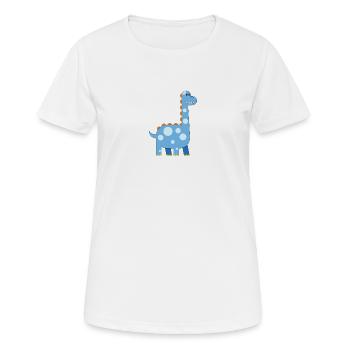joyeux dinosaure en peluche enfant doux préhistoire - T-shirt respirant Femme - blanc - Devant - AI Model Female 172 dark (172cm)