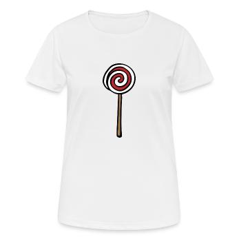 Candy Lolli / Candy & Lollipops / Cadeau - T-shirt respirant Femme - blanc - Devant - AI Model Female 172 dark (172cm)