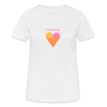 Pour les filles gourmandes - T-shirt respirant Femme - blanc - Devant - AI Model Female 172 dark (172cm)