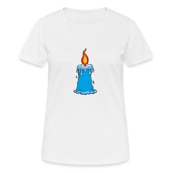 Bougies - T-shirt respirant Femme - blanc - Devant - AI Model Female 172 dark (172cm)