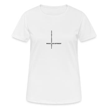 Proud 2 be different Matrix 1 0 Daten Zahlen - Frauen T-Shirt atmungsaktiv - Weiß - Vorne - AI Model Female 172 dark (172cm)