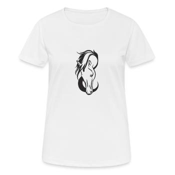Schöner Pferdekopf - Frauen T-Shirt atmungsaktiv - Weiß - Vorne - AI Model Female 172 dark (172cm)