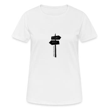 Wegweiser Design - Frauen T-Shirt atmungsaktiv - Weiß - Vorne - AI Model Female 172 dark (172cm)