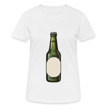 Beer Bottle Beer Drinking Symbol - Women's Breathable T-Shirt - white - Front - AI Model Female 172 dark (172cm)
