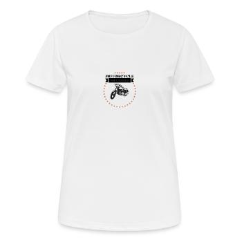Une profonde passion pour la moto - T-shirt respirant Femme - blanc - Devant - AI Model Female 172 dark (172cm)
