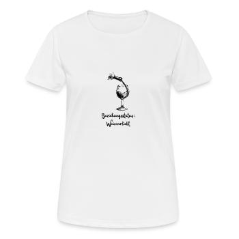 Beziehungsstatus Weinverliebt - Frauen T-Shirt atmungsaktiv - Weiß - Vorne - AI Model Female 172 dark (172cm)
