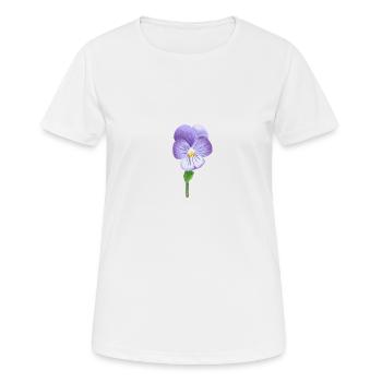 Viola tricolor - Frauen T-Shirt atmungsaktiv - Weiß - Vorne - AI Model Female 172 dark (172cm)