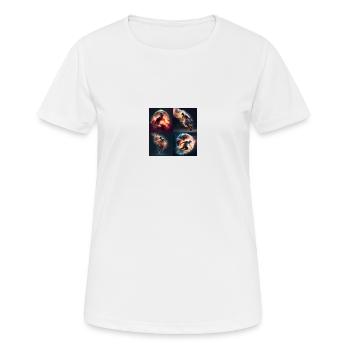 star basketball - Frauen T-Shirt atmungsaktiv - Weiß - Vorne - AI Model Female 172 dark (172cm)