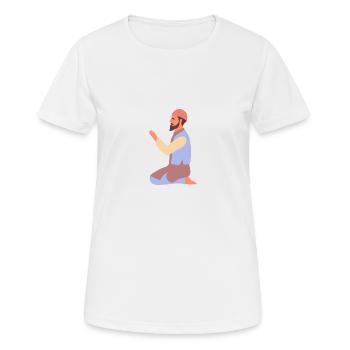 Ramadan Mubarak muslim islam Fasten moslem Allah - Frauen T-Shirt atmungsaktiv - Weiß - Vorne - AI Model Female 172 dark (172cm)