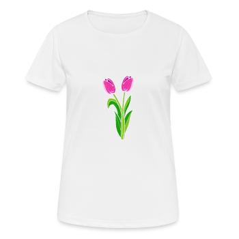 Schöne Tulpen Pflanzenliebhaber Gift - Frauen T-Shirt atmungsaktiv - Weiß - Vorne - AI Model Female 172 dark (172cm)