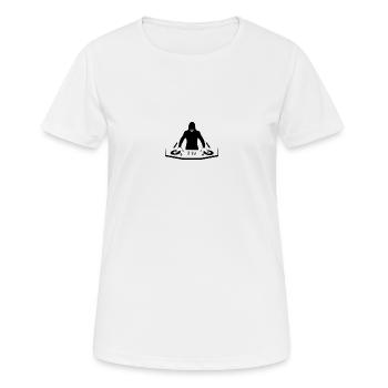 DJ DUNKELHEIT - Frauen T-Shirt atmungsaktiv - Weiß - Vorne - AI Model Female 172 dark (172cm)