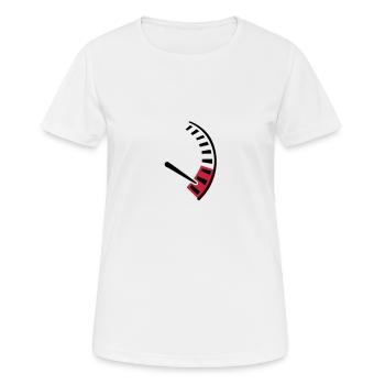 Compteur vitesse voiture - T-shirt respirant Femme - blanc - Devant - AI Model Female 172 dark (172cm)