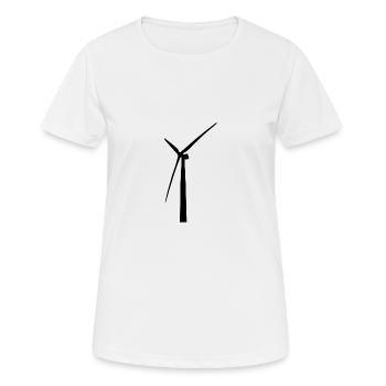 Moulin à vent ! Cadeau d’idée - T-shirt respirant Femme - blanc - Devant - AI Model Female 172 dark (172cm)