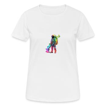 SPECIAL ASTRONAUT - Women's Breathable T-Shirt - white - Front - AI Model Female 172 dark (172cm)