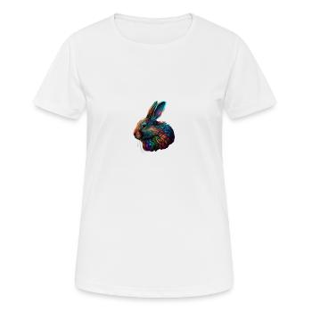 TRES BEAU LAPIN - T-shirt respirant Femme - blanc - Devant - AI Model Female 172 dark (172cm)